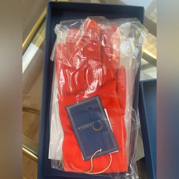 NWT Omega SRL Genuine Suede gloves 6.5 - Picture 3 of 6